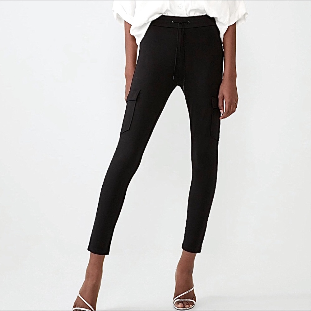 NWT ZARA High Waist Drawstring Legging Cargo Pant
